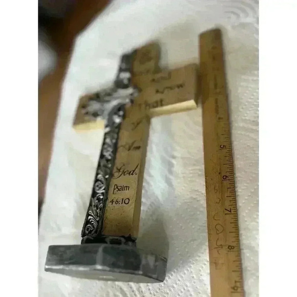Free Standing Cross Psalm 46:10 Be Still And Know That I Am God Bible Religion - Picture 10 of 16
